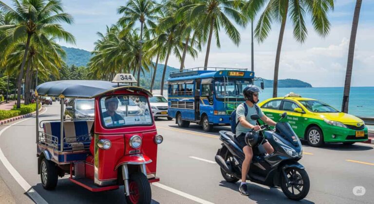 Транспорт на Пхукете 2025: Такси, Автобусы и Аренда Байка