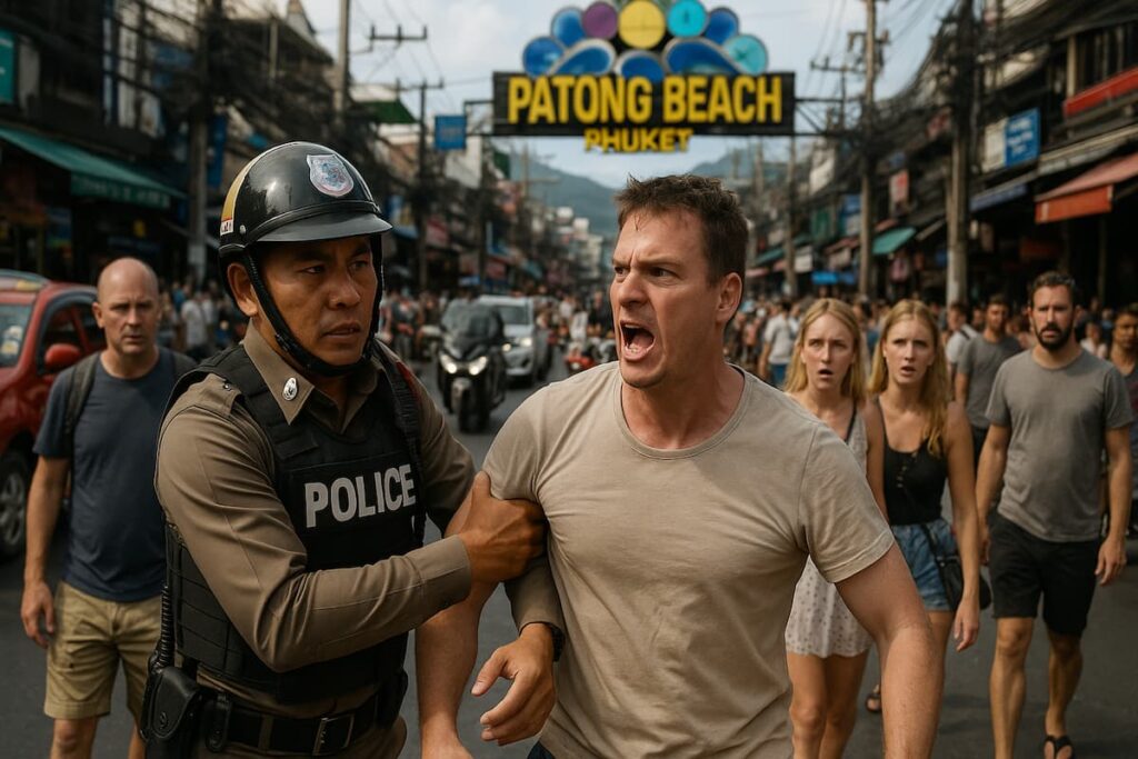 Пхукет: иностранец устроил дебош и напал на полицейского