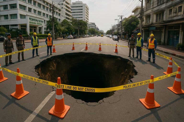 Крупный провал на Samsen Road в Бангкоке: что произошло?