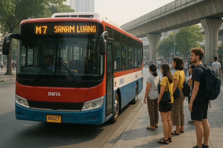 Бангкок: бесплатные шаттл-басы по 14 маршрутам до Sanam Luang