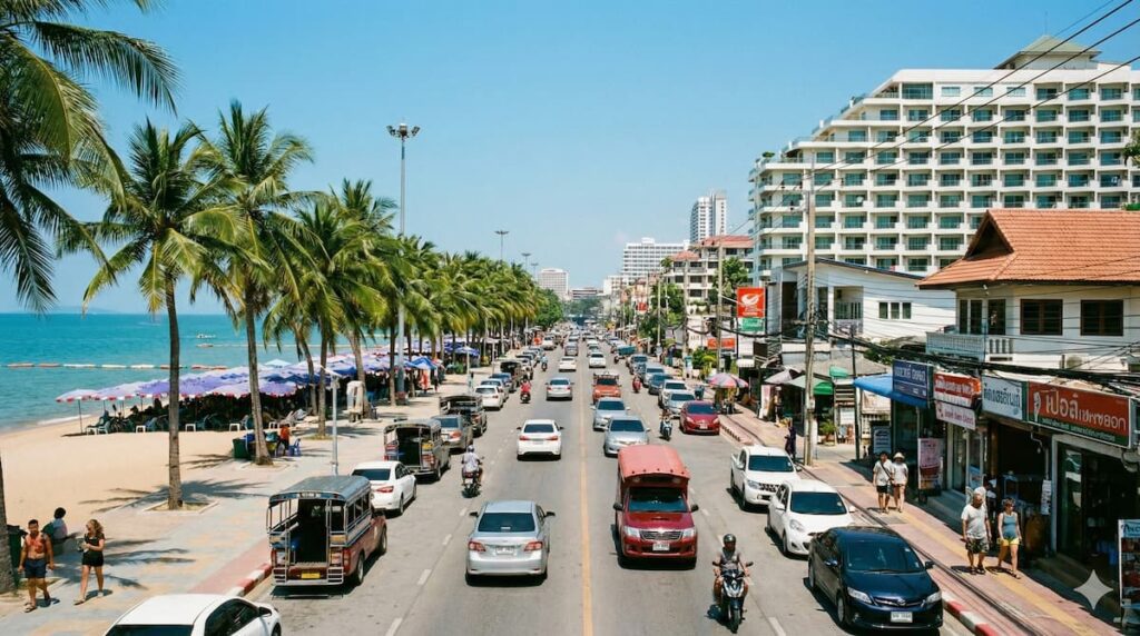 Пляжная дорога Джомтьена снова открыта для двустороннего движения: Новости Паттайи 2025