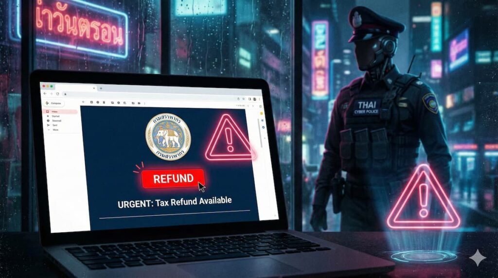 Фейковые письма о возврате налога: Киберполиция Таиланда предупреждает экспатов