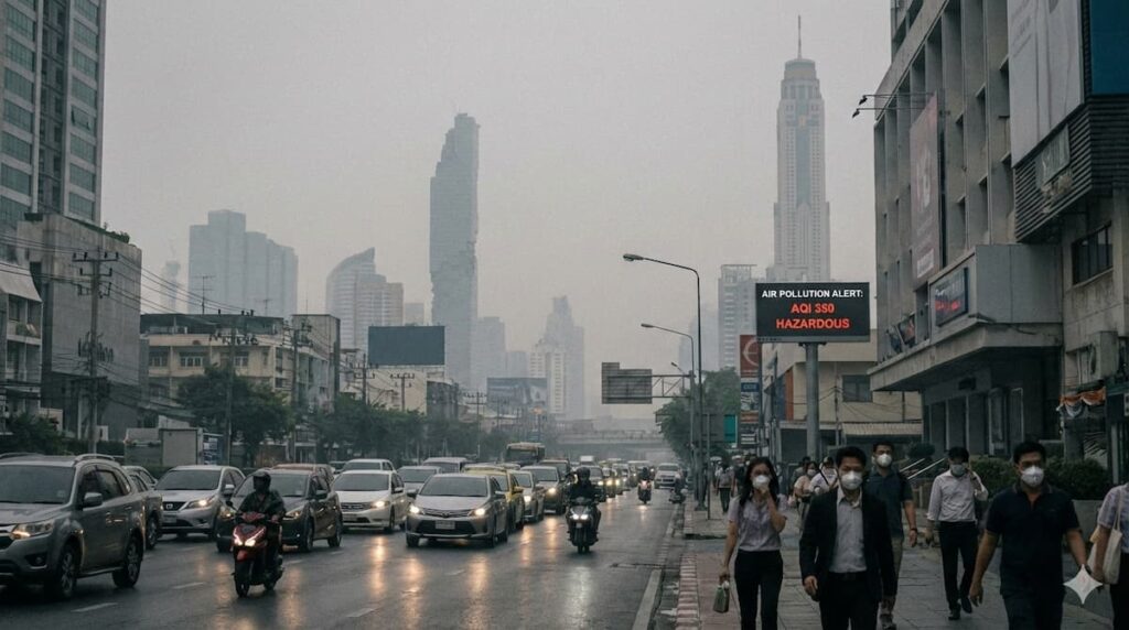 В Бангкоке снова опасный уровень PM2.5: красные зоны и причины (Январь 2026)