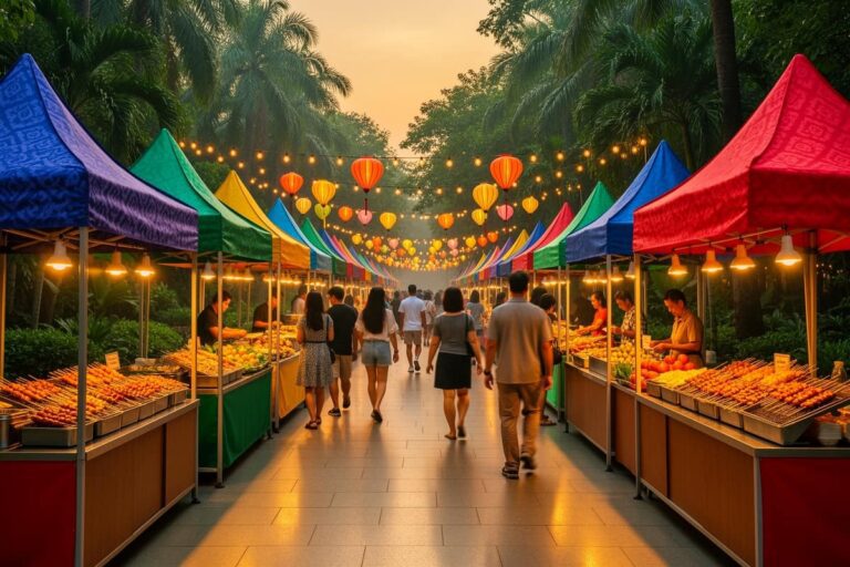 Фестиваль тайского туризма в Бангкоке — павильоны провинций и уличная еда в парке Лумпини