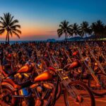 Кастомные мотоциклы на Phuket Bike Week 2026 — байкерский фестиваль на фоне пальм Патонга