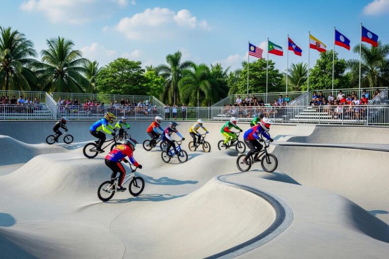 BMX гонки Бангкок 2026 — гонщики на треке ASEAN BMX Racing Cup в районе Нонг Чок