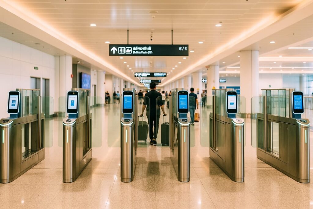 Автоматические ворота ABC Дон Муанг — зона пограничного контроля аэропорта Бангкока