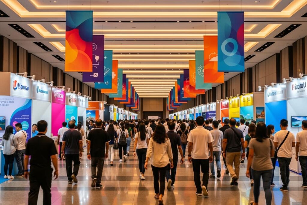 Туристическая ярмарка Бангкок Thai Teaw Thai — стенды отелей и авиакомпаний в QSNCC