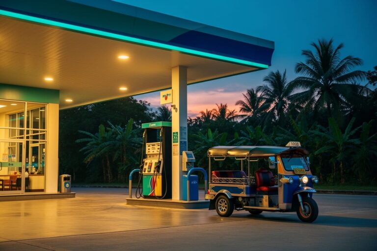 Автозаправка в Таиланде — топливный кризис в Таиланде привёл к росту цен на дизель и бензин в марте 2026