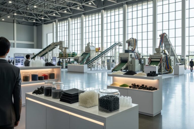Plastics & Rubber Thailand 2026 в Бангкоке: стенды выставки в BITEC с образцами полимеров и линий переработки