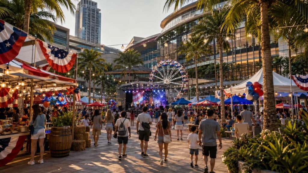 American Fair Bangkok: бесплатная американская ярмарка Freedom 250 в Parc Paragon у Siam Paragon